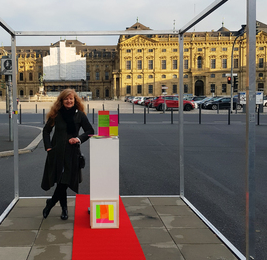 COLOR SITEPLAN Book Presentation, 2020<br> in front of Residenz Wuerzburg within the art project  -  in front of Residenz Wuerzburg within the art project 